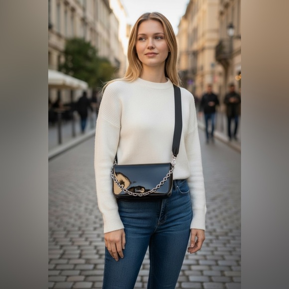 FURLA Shoulder Bag FURLA Splendida Women's BlackBrown - Picture 4 of 4